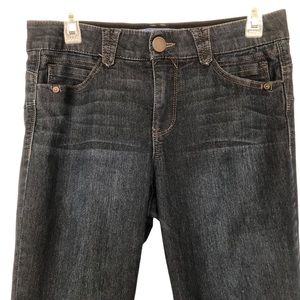 Democracy Women’s 8 Indigo Dark Wash Blue Denim Ab Solution Skinny 32x28 Jeans